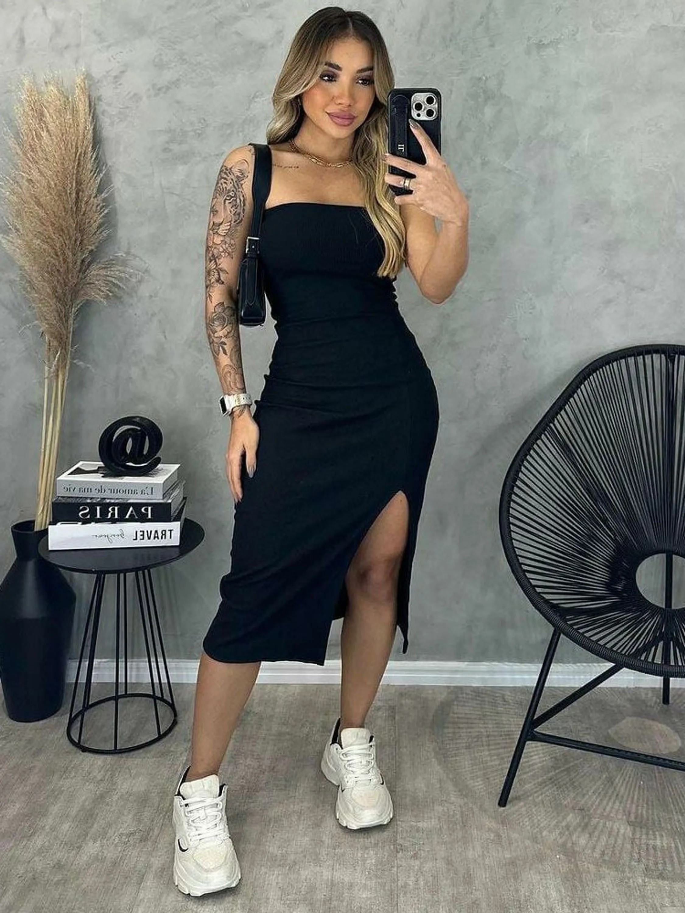 Vestido Tomara que Caia Midi