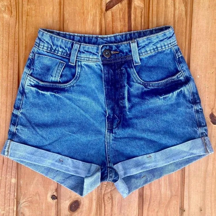 shorts jeans  mom feminina