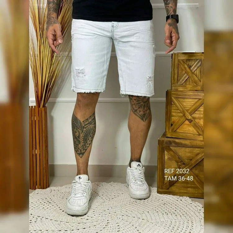 Bermuda jeans branco 2013