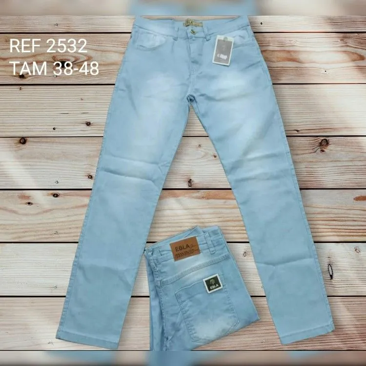 Calça jeans masculino delavê 2532