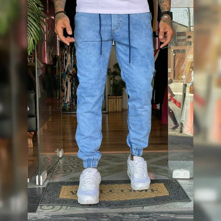 Calça jogger jeans masculina 1062