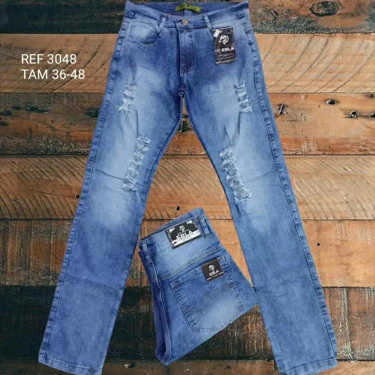 Calça jeans masculino destroyd 3048