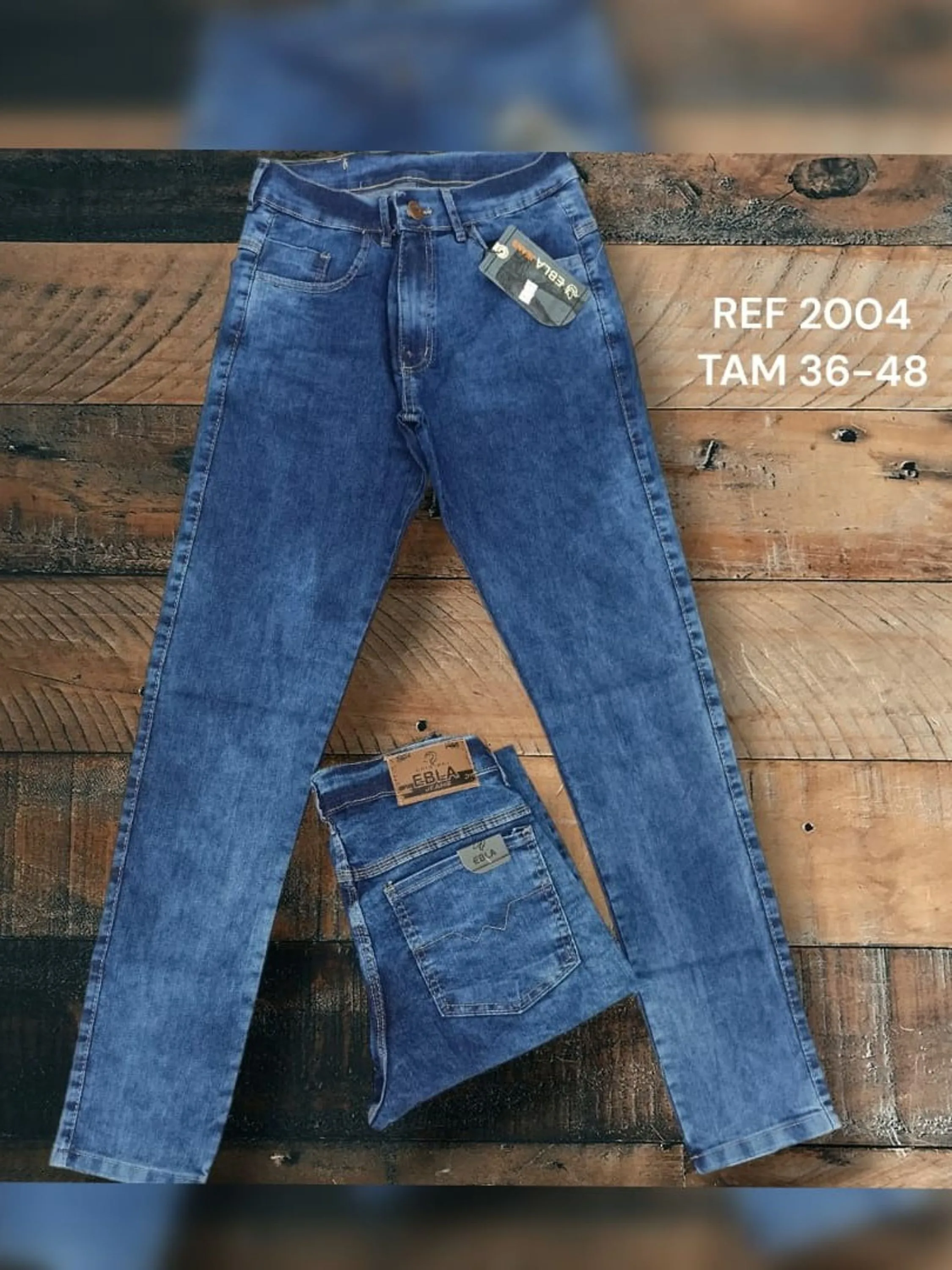 Calça jeans masculino marmorizada 2004