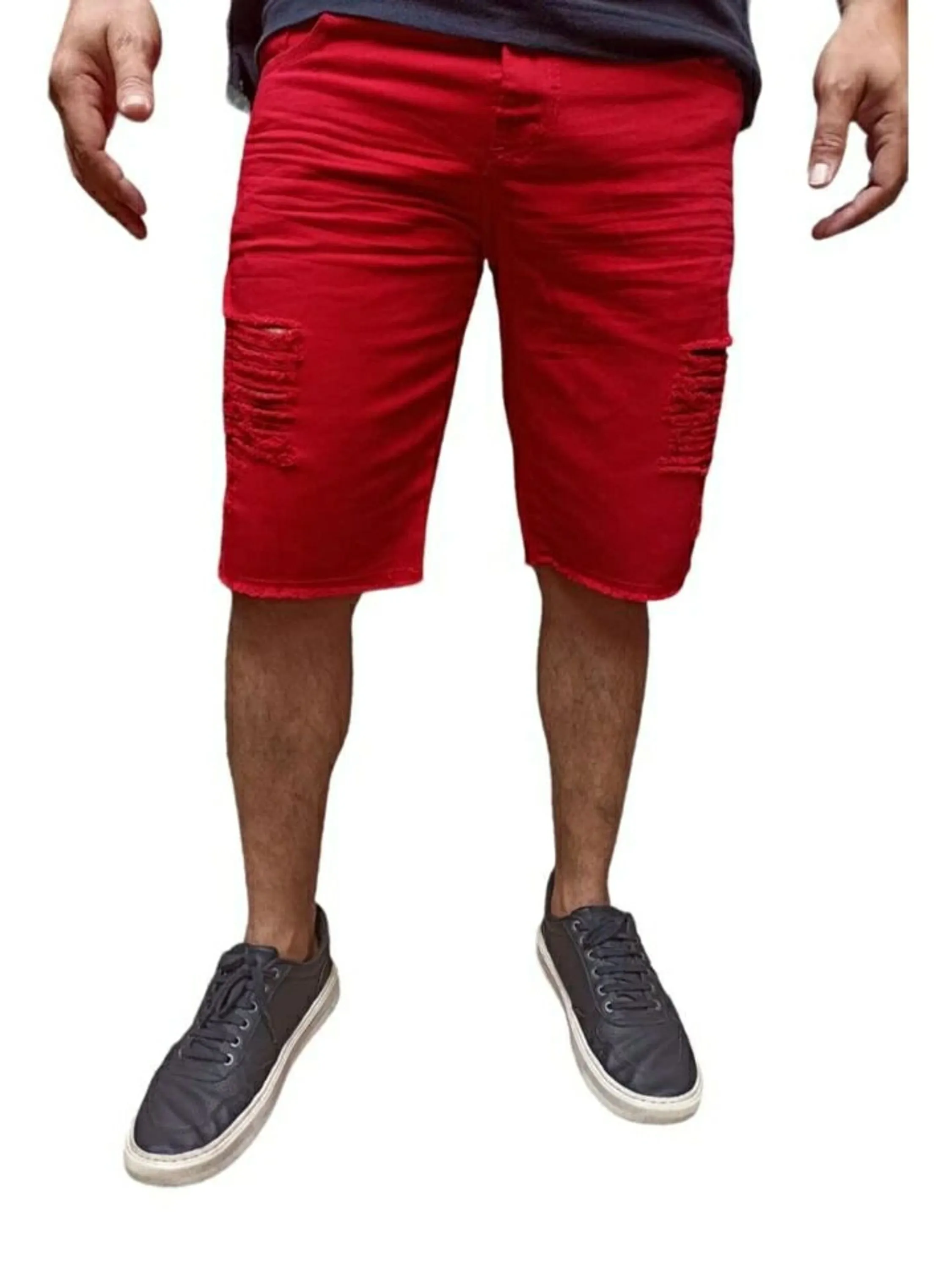 Bermuda masculina destroyd vermelho 3110