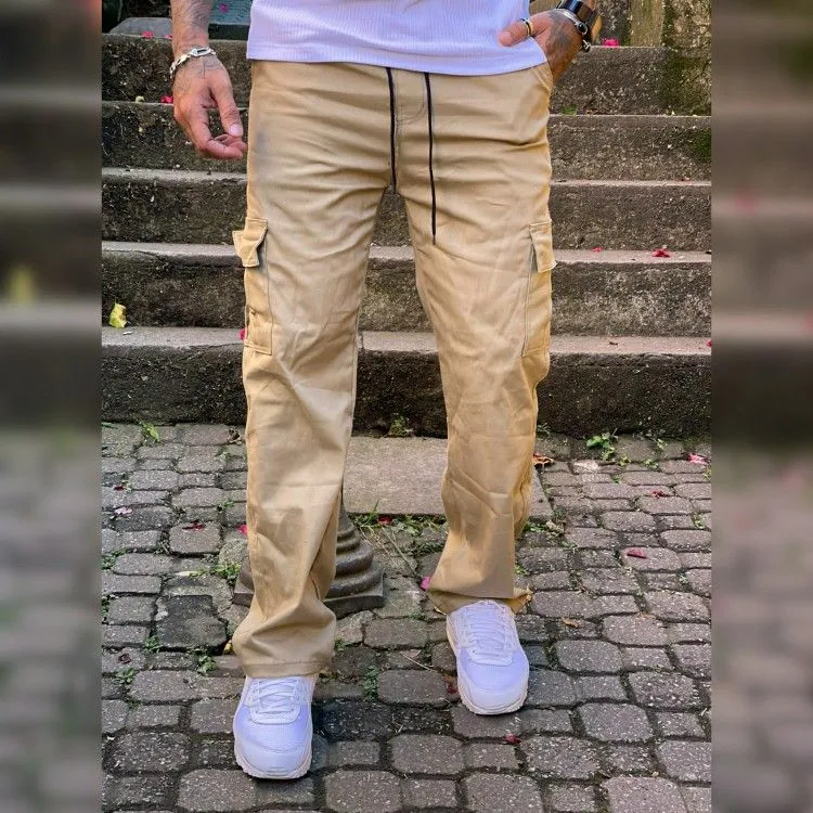 Calça masculina cargo bege