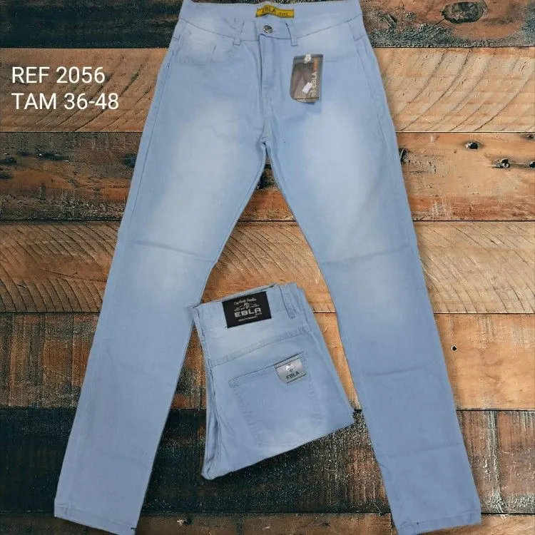 Calça jeans masculino delavê 2056