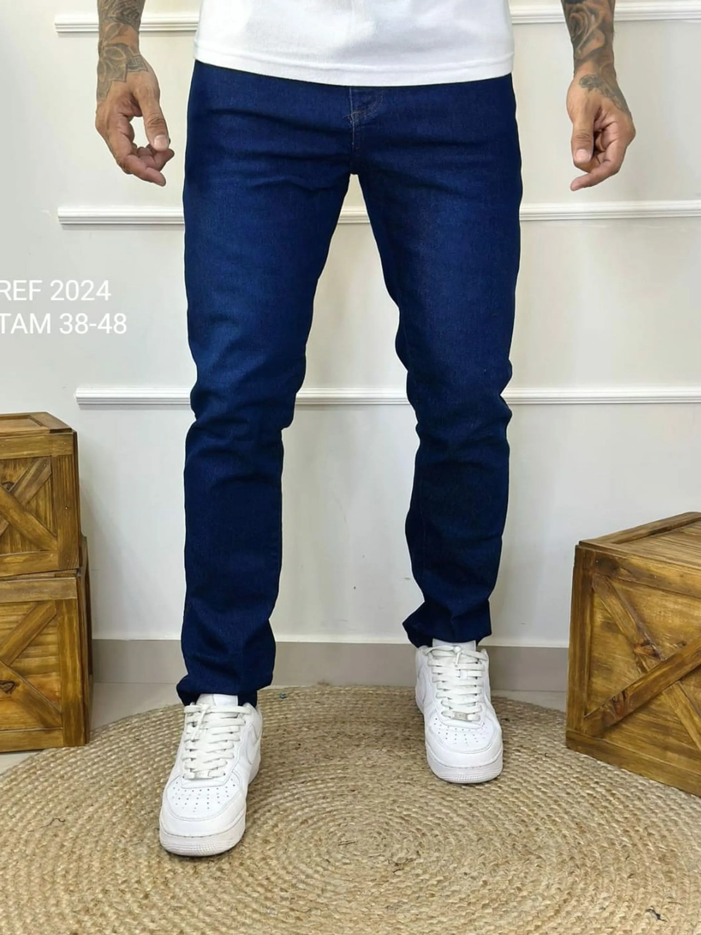 Calça jeans masculino lycra 2024