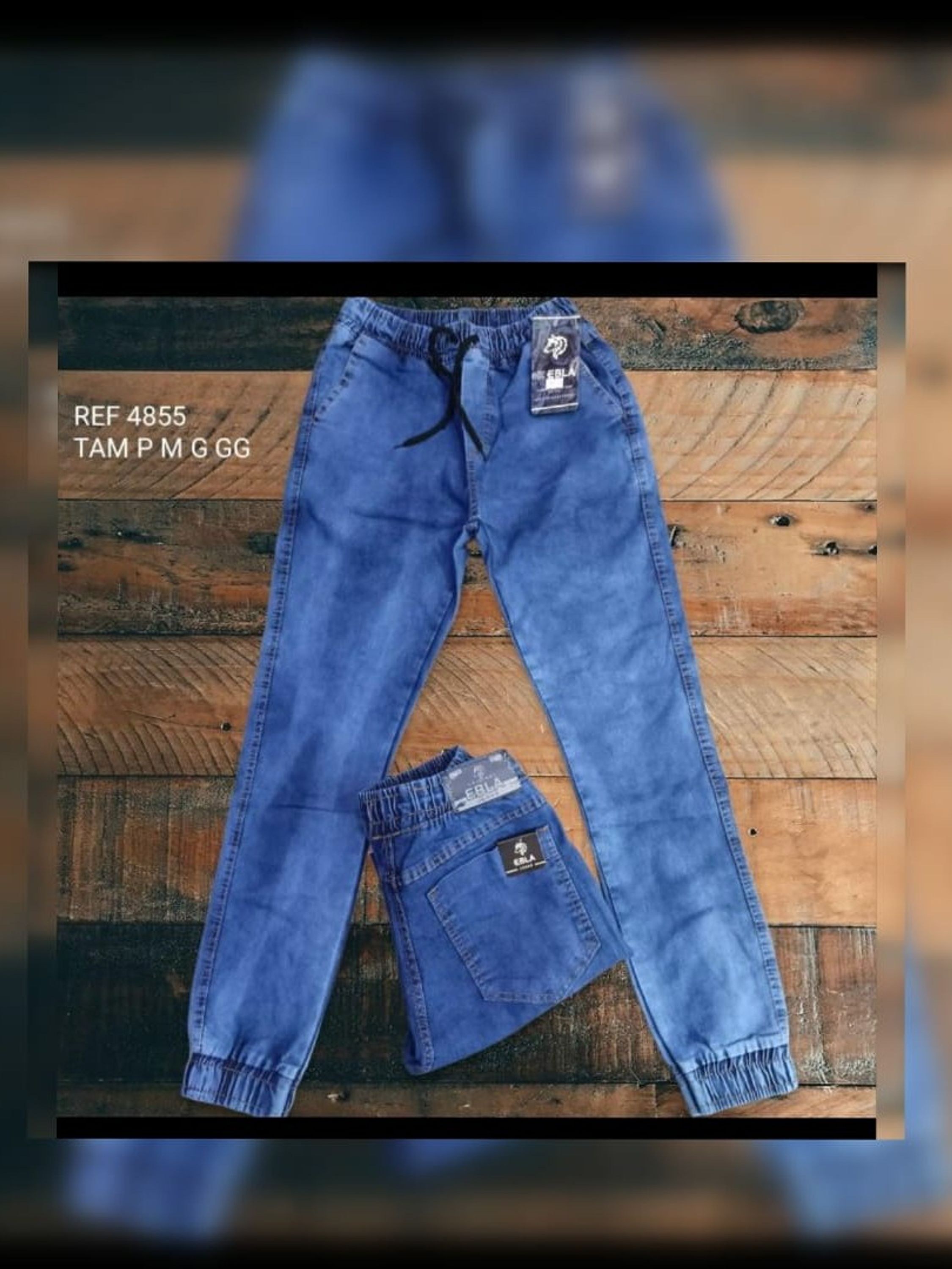 Calça jogger jeans masculino marmorizada 3041