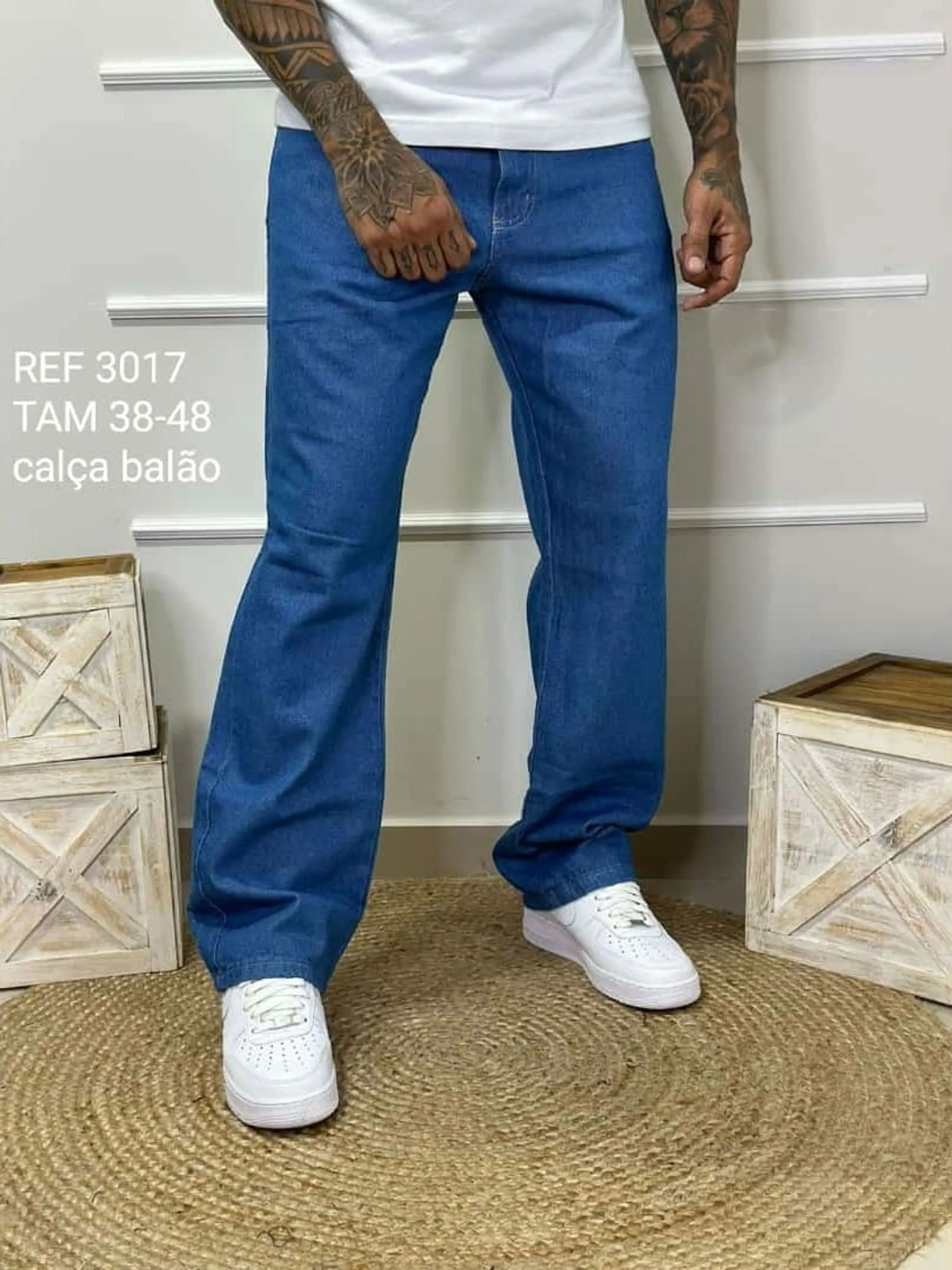 Calça jeans masculino premium balão 2057