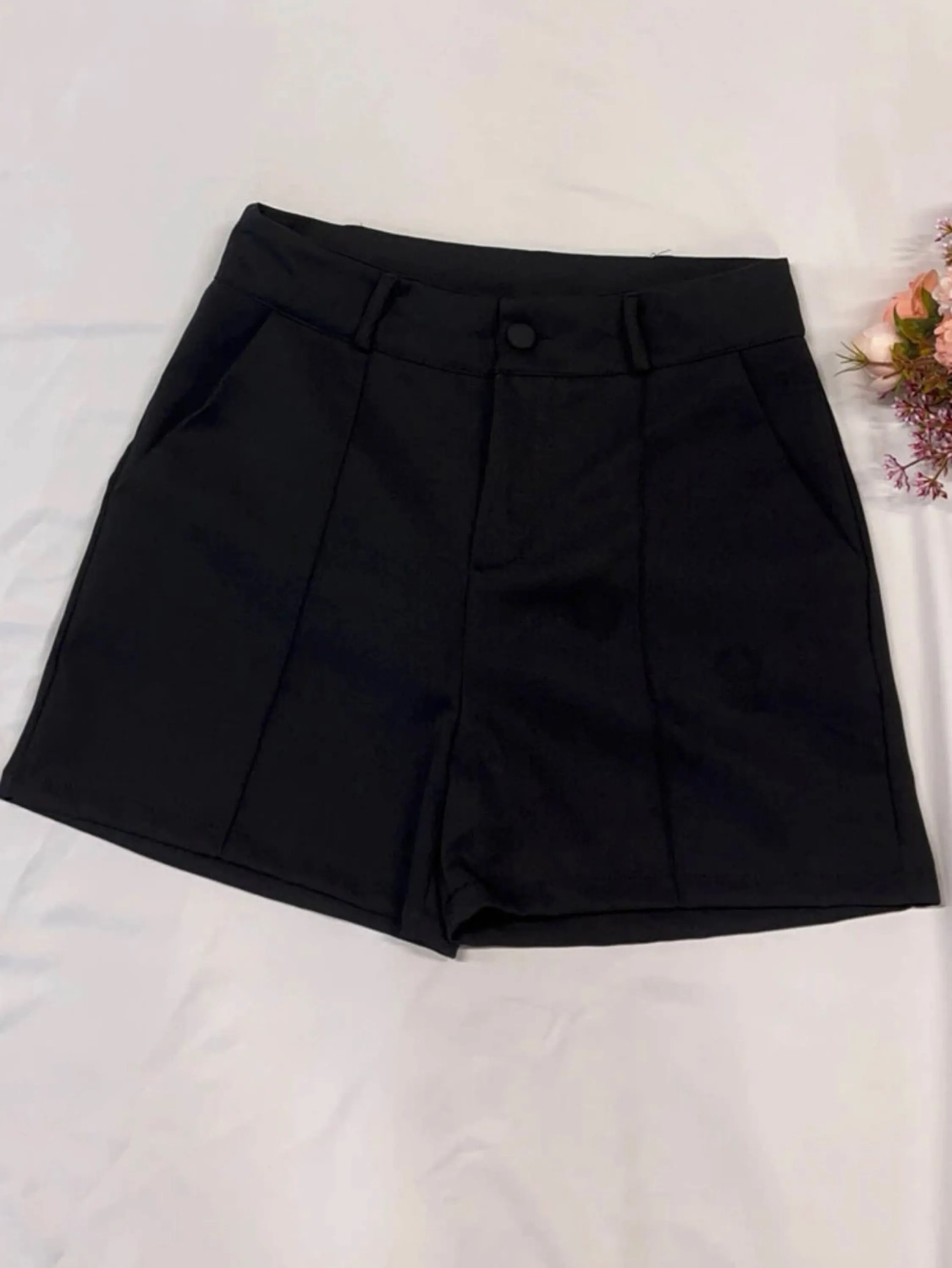 Shorte shorts alfaiataria com bolsa e cintura boa qualidade verao inverno tem tamanho P-M-G-GG