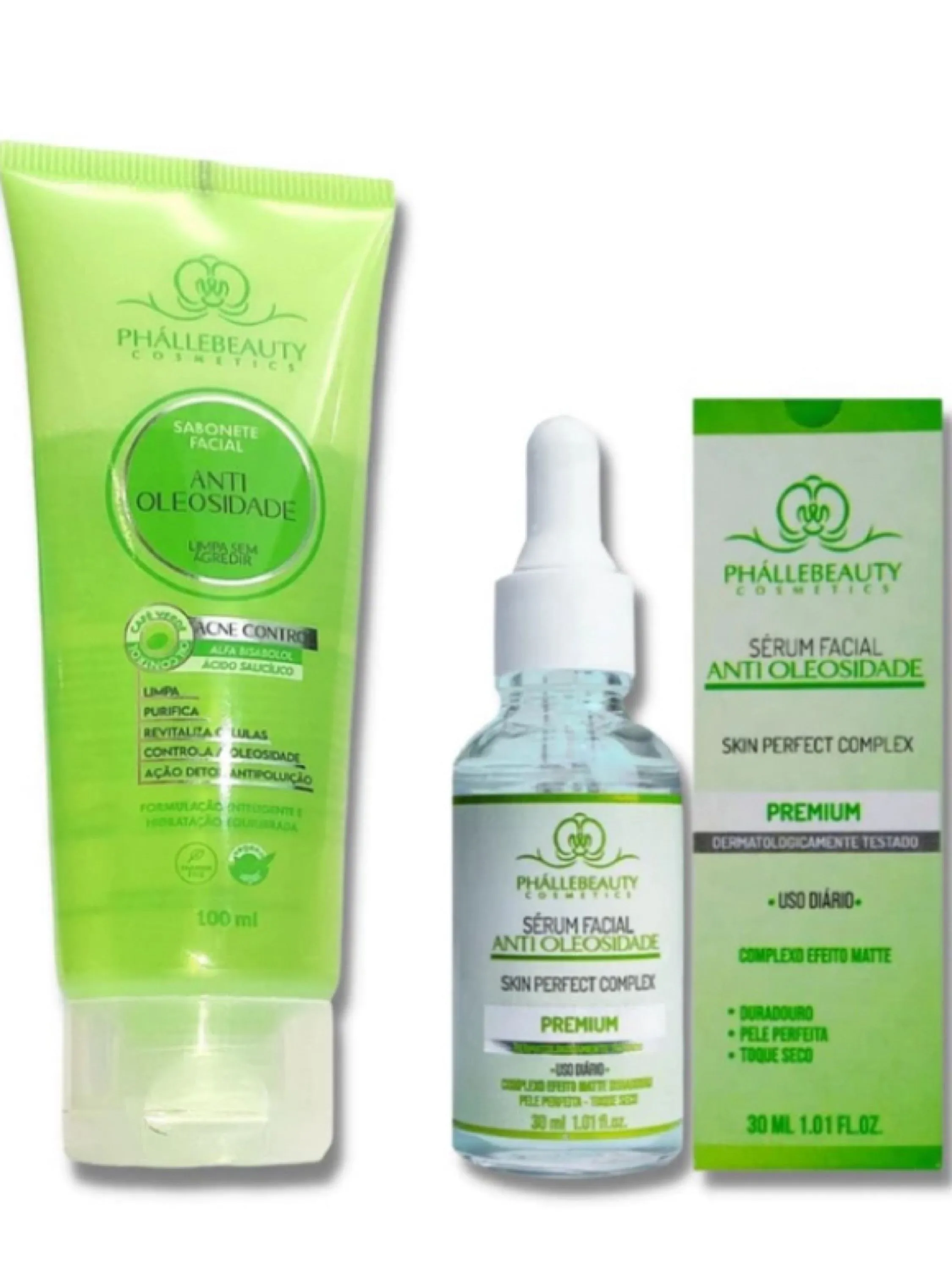 Kit Serum Sabonete Facial Antioleosidade Acne Control