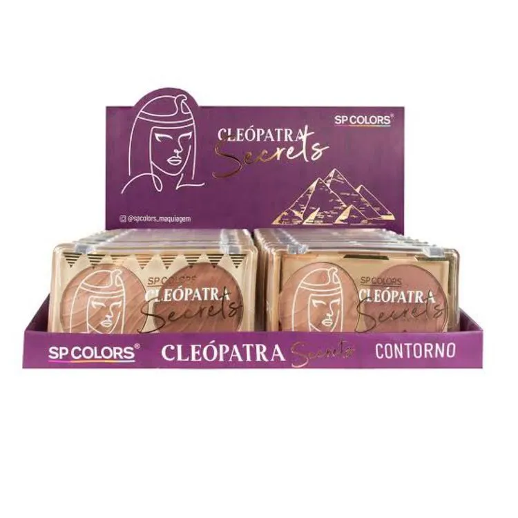 SP261 PALETA DE CONTORNO CLEOPATRA SECRETS 2 CORES - SP COLORS Box C/24 Unidades