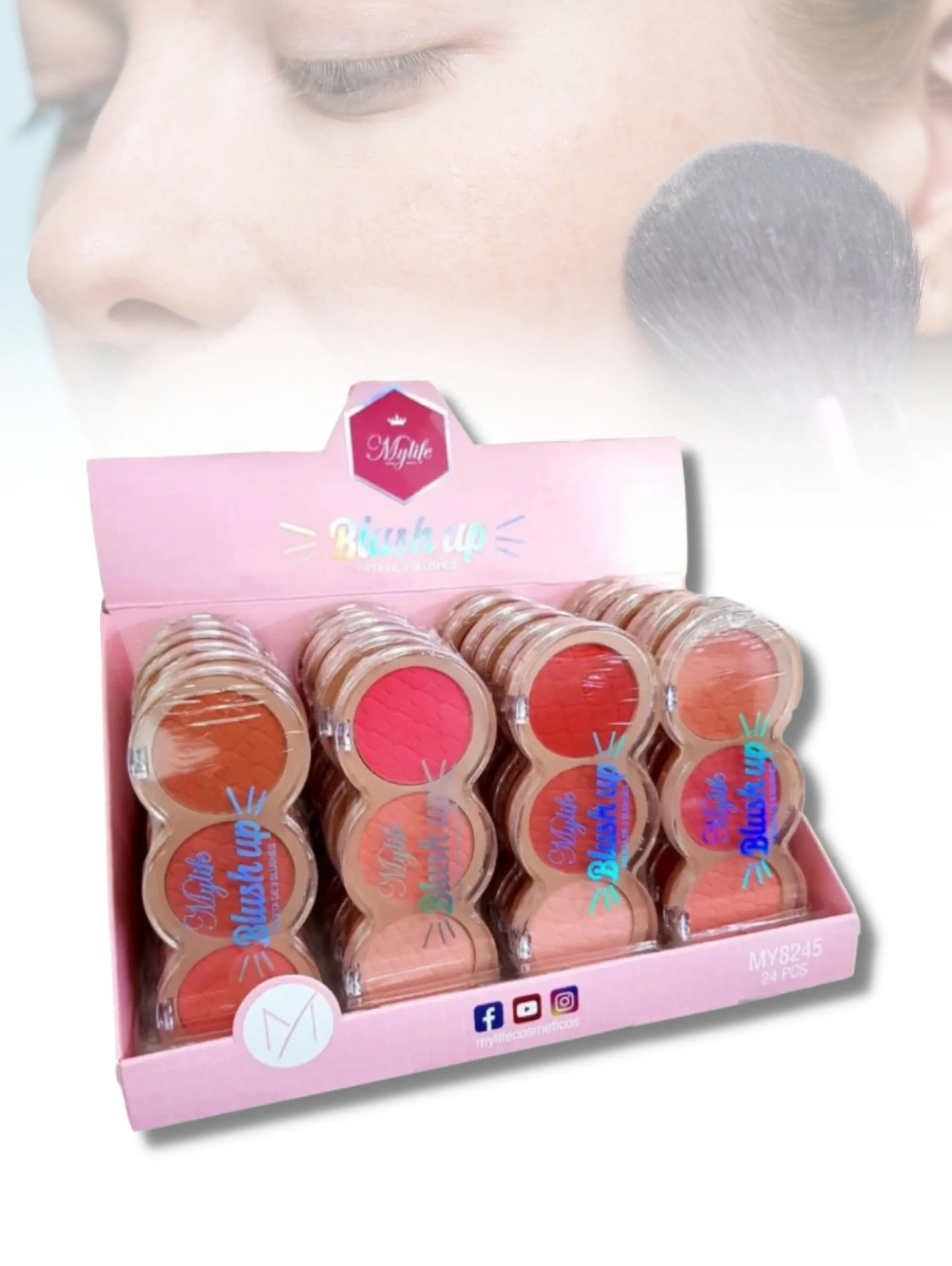 Paleta De Blush Mylife C\24 Un Atacado Revenda