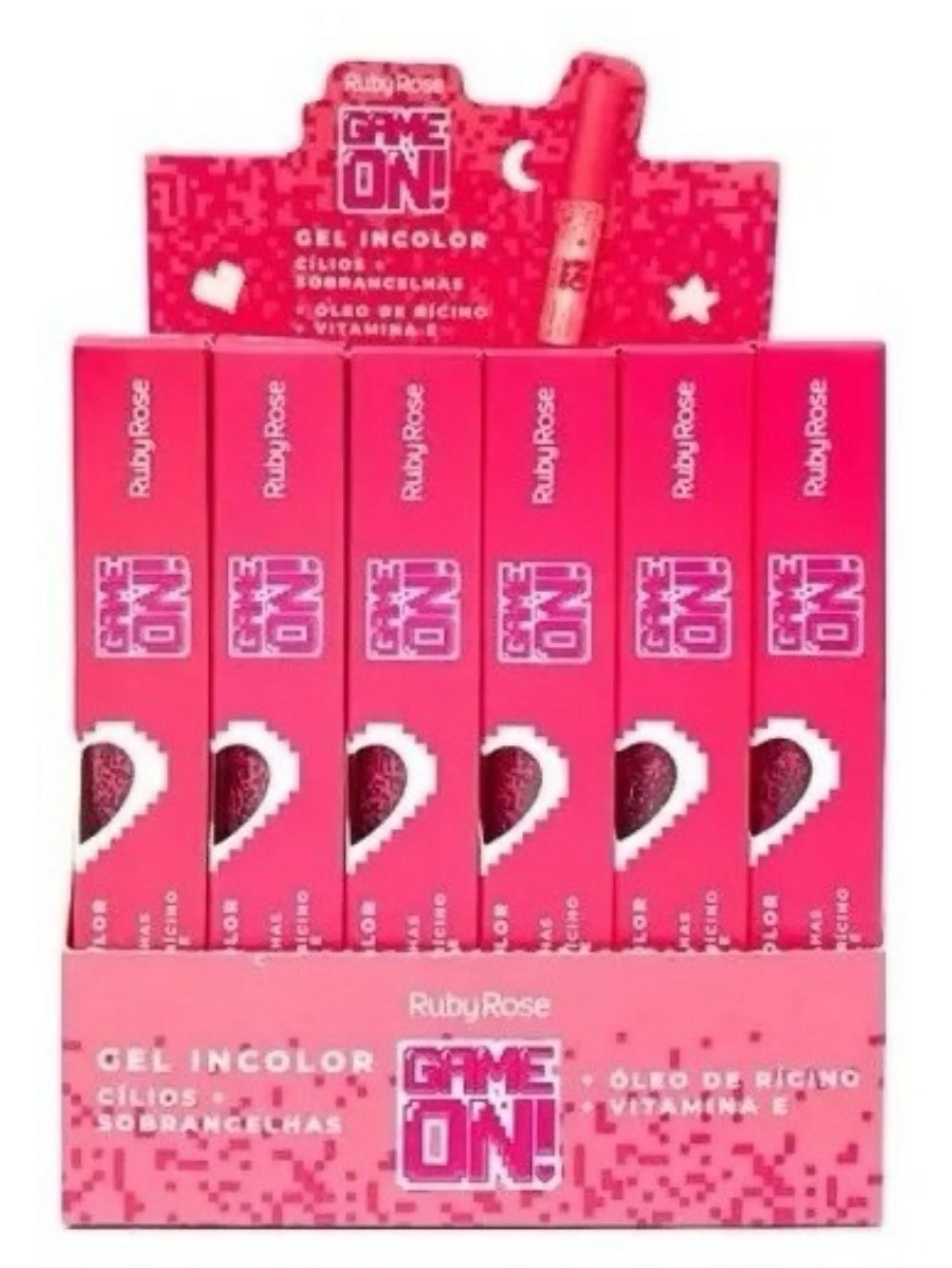 Mascara  De Cilios 24 Un Gel Incolor Sobrancelhas Ruby Rose