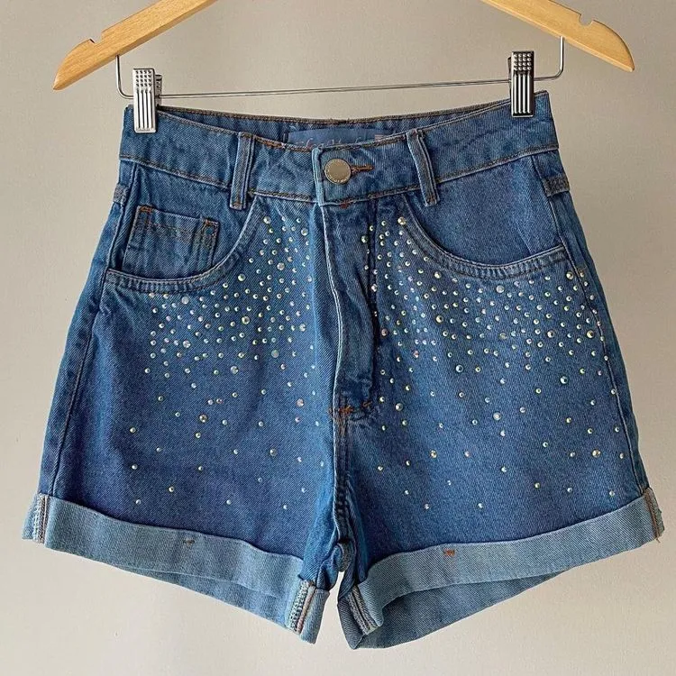 Shorts Jeans brilhantes