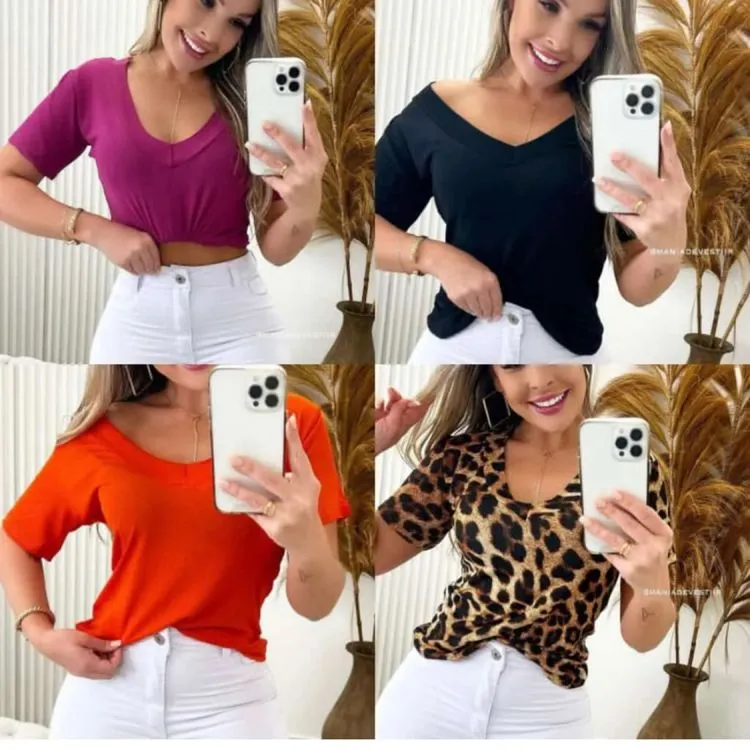 Blusa Podrinho gola v modas verão