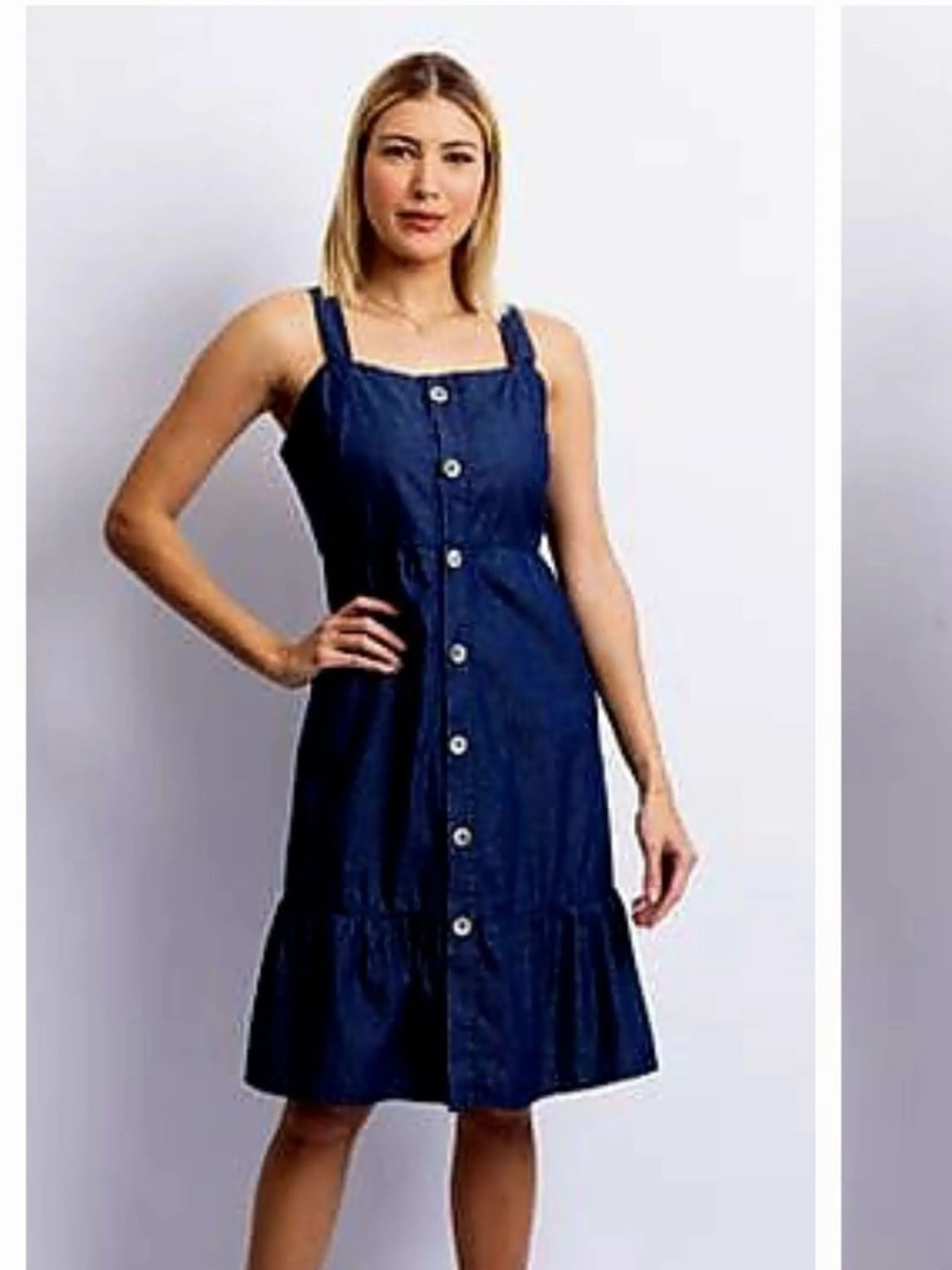 Vestido jeans sarja azul