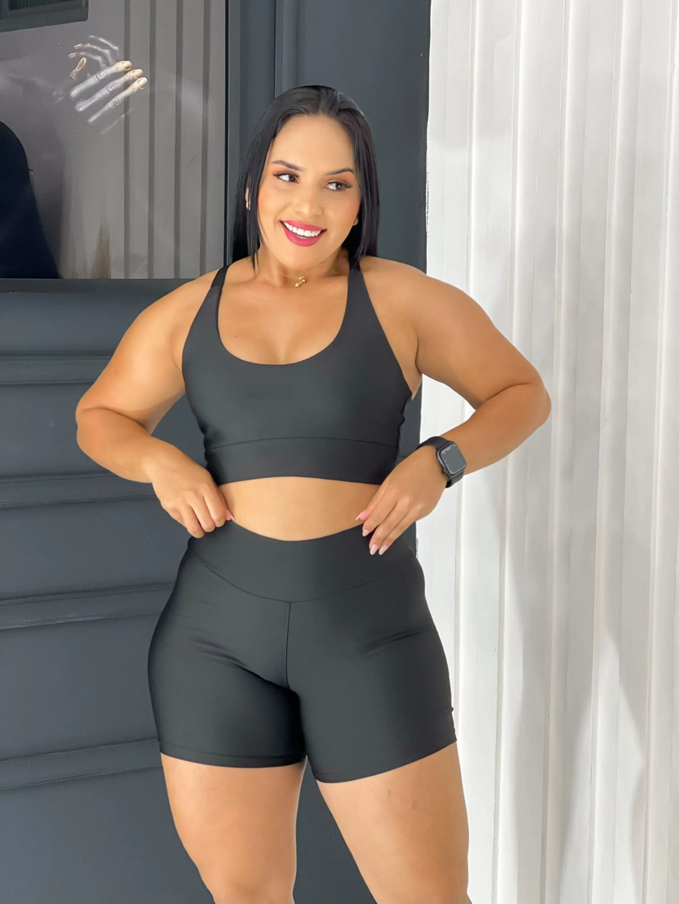 Conj de short empina bumbum