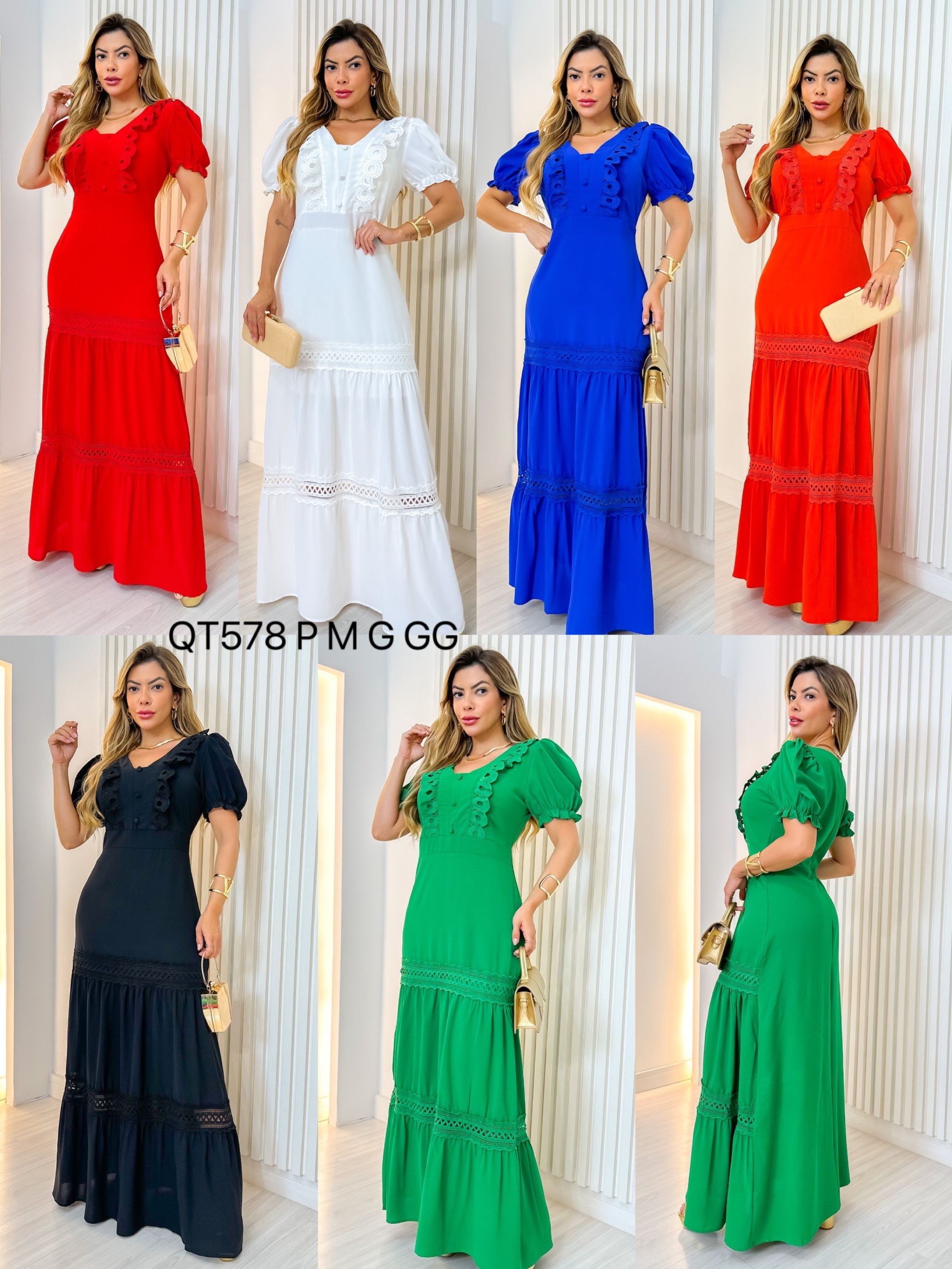 Vestido longo QT578 - Estar | ZAX