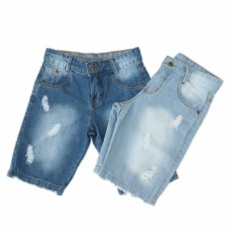 Bermuda jeans infantil e juvenil com regulador interno F89.Kids