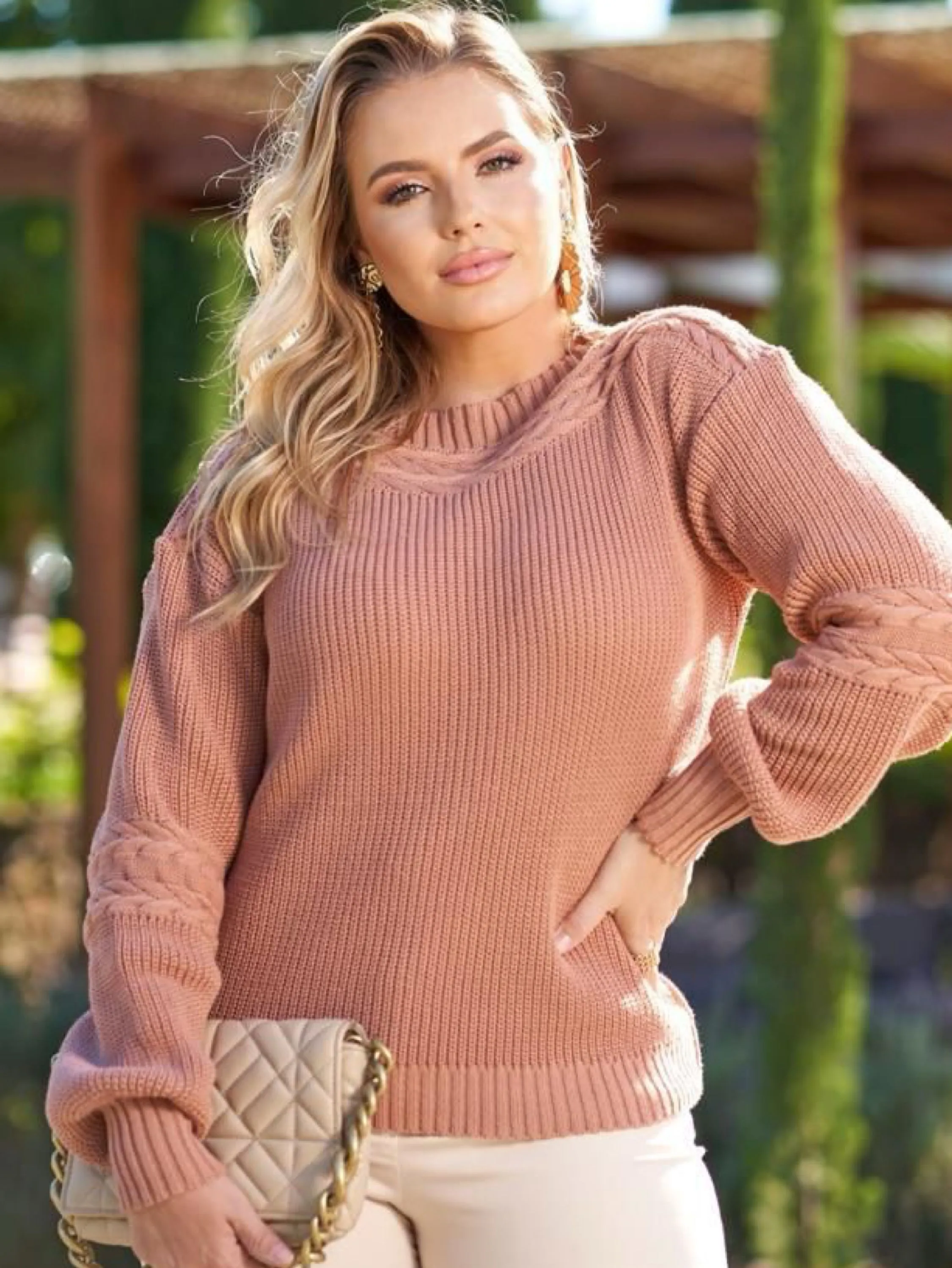 Blusa Tricot linho