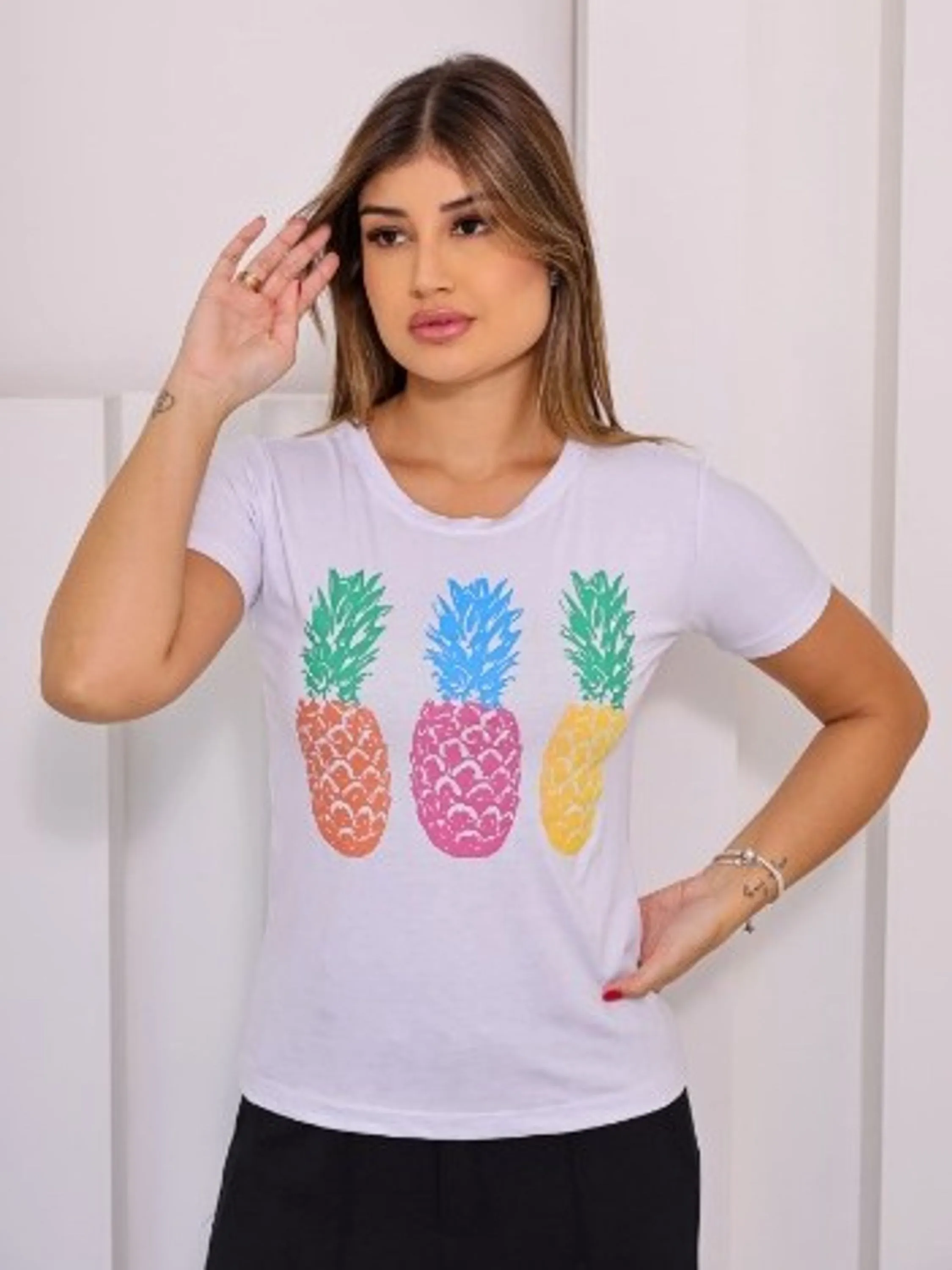 Blusa tshirt estampada viscolycra