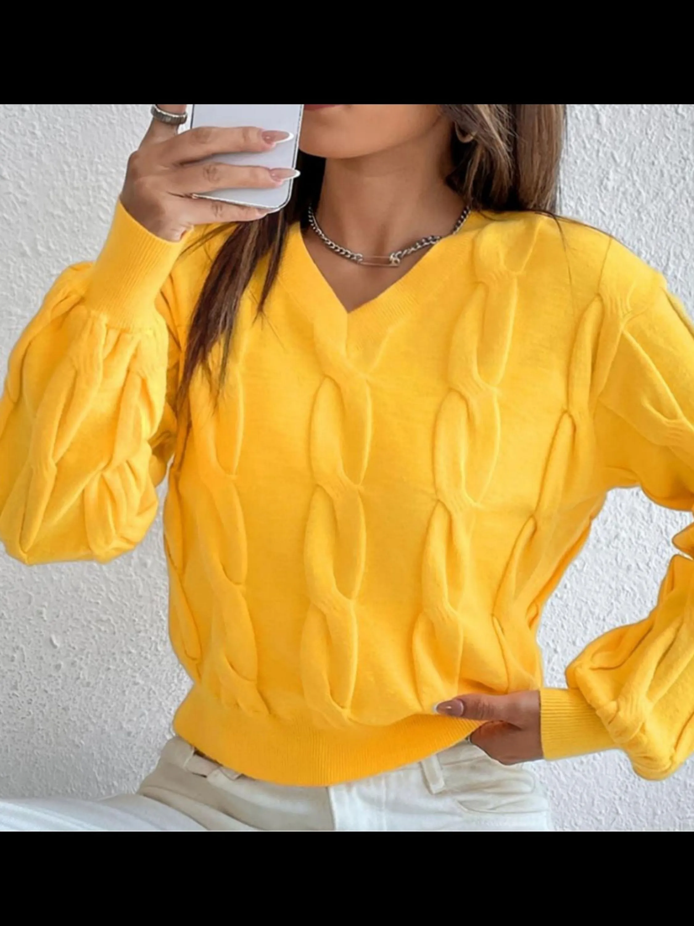 Blusa tricô modal com detalhes de trança