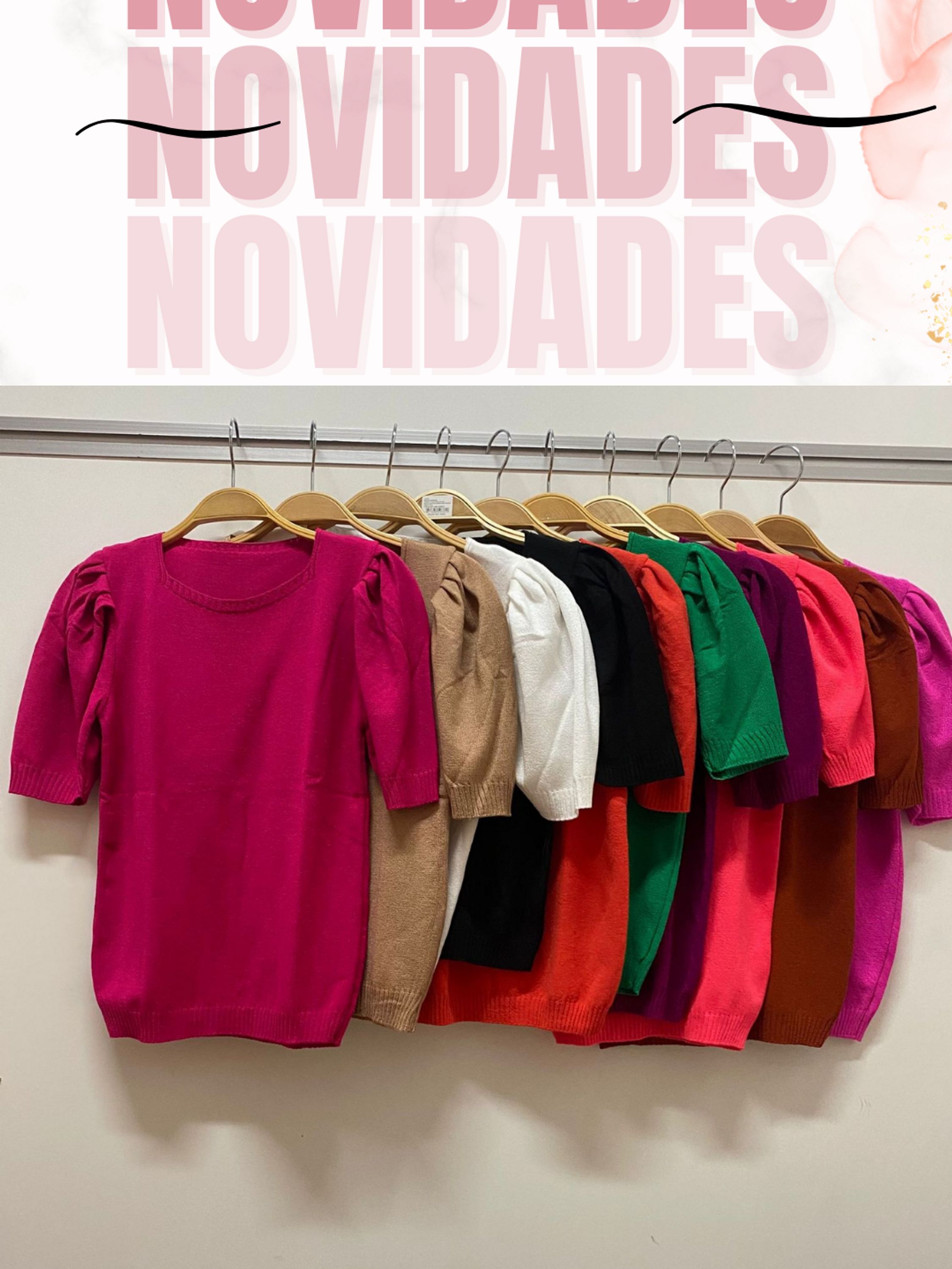 Novidade blusa modal manga bufante