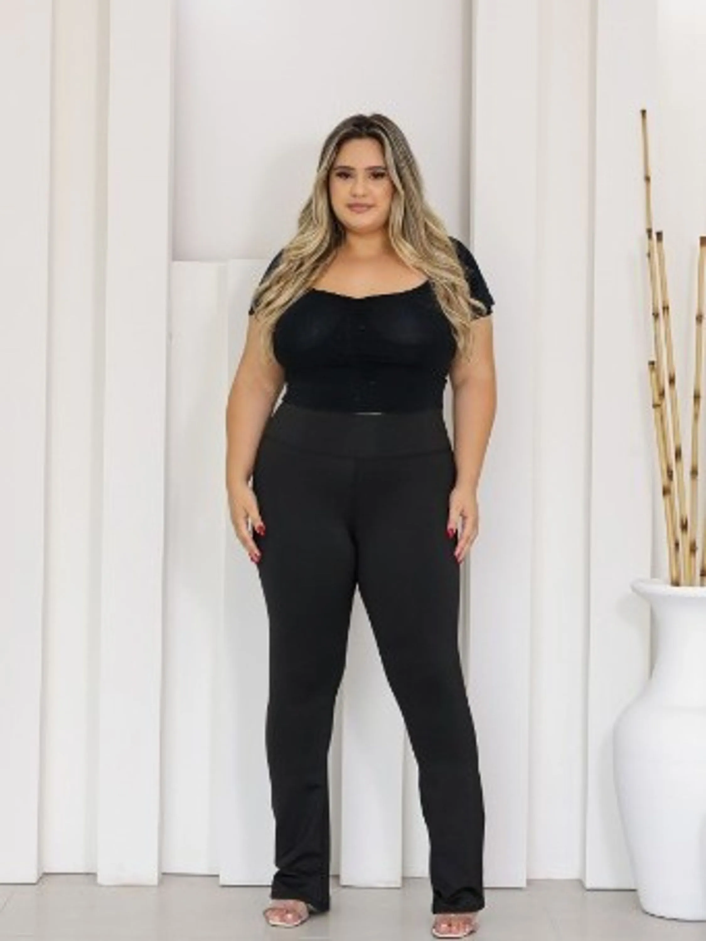 Calça legging suplex plus size