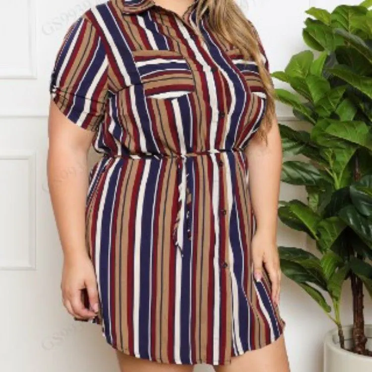 Vestido curto plus size estampada SE09