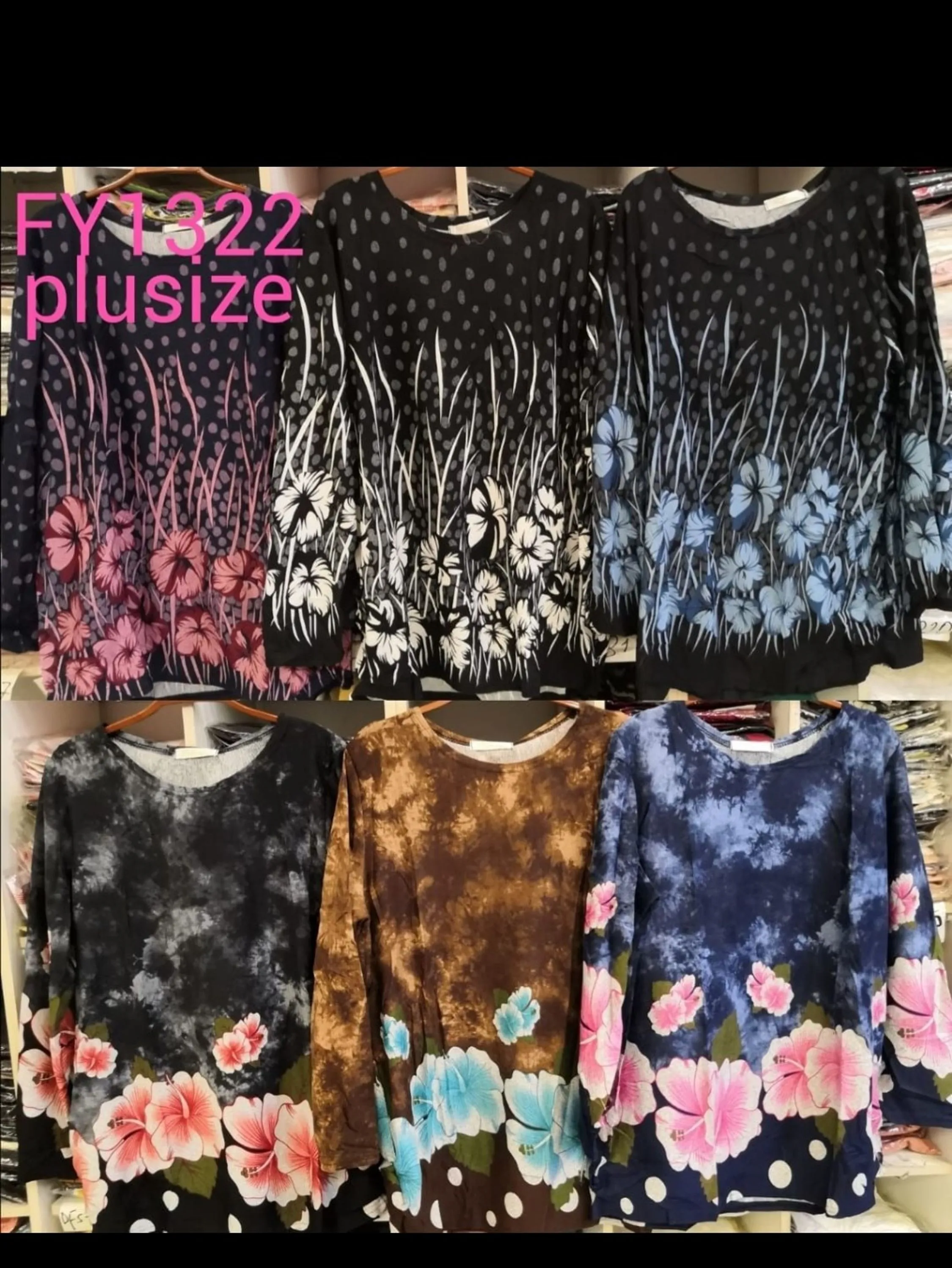 Blusa manga longa estampada FY1322