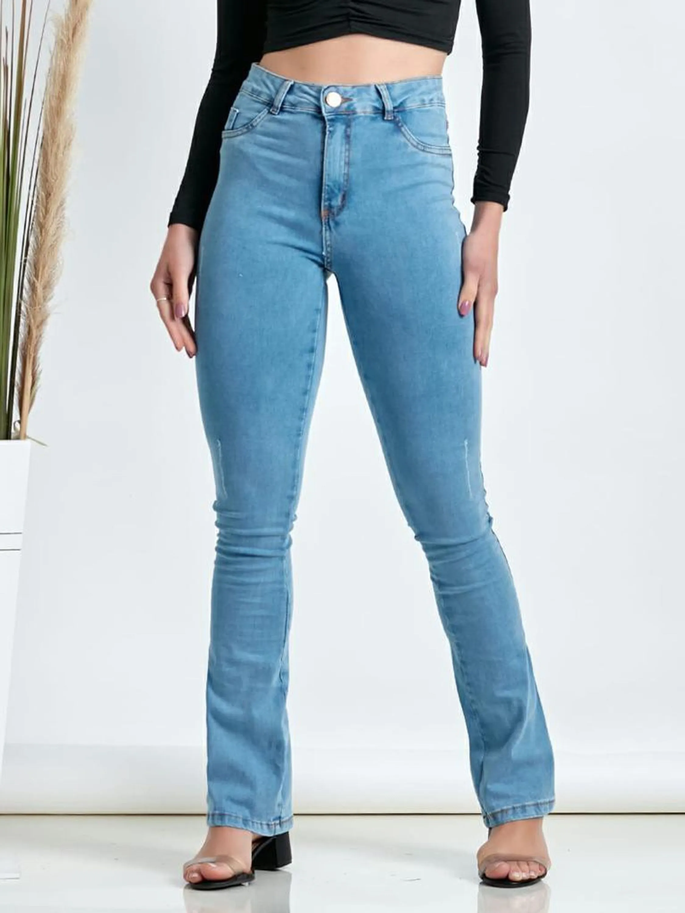 Calça jeans feminino flere