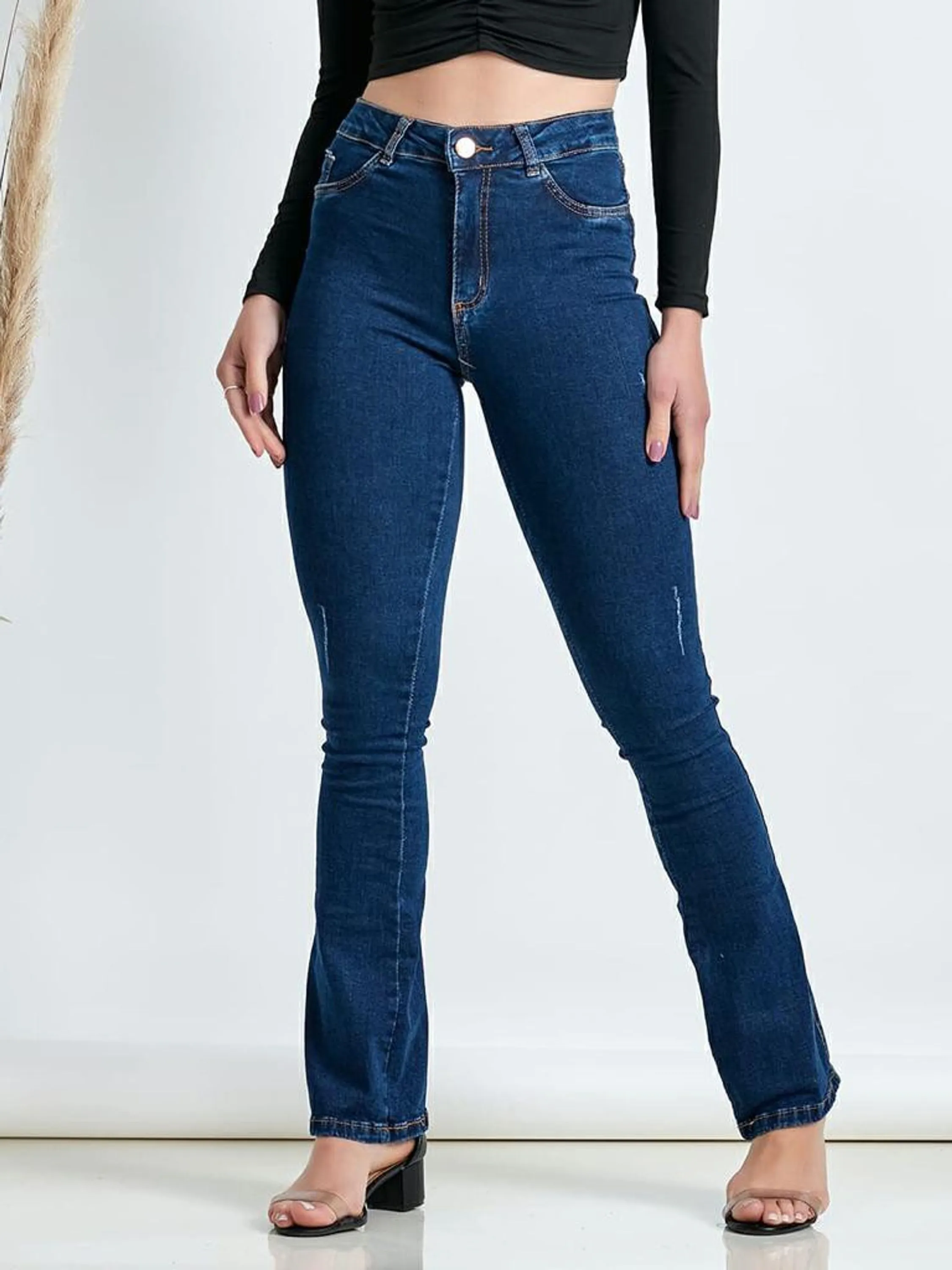 Calça jeans feminino flere