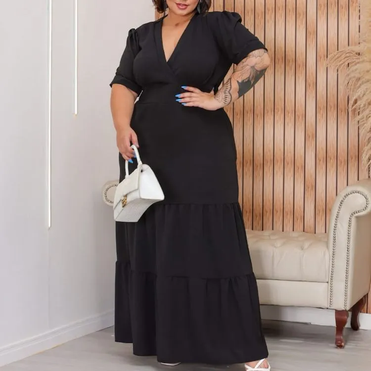 Vestido longo plus size