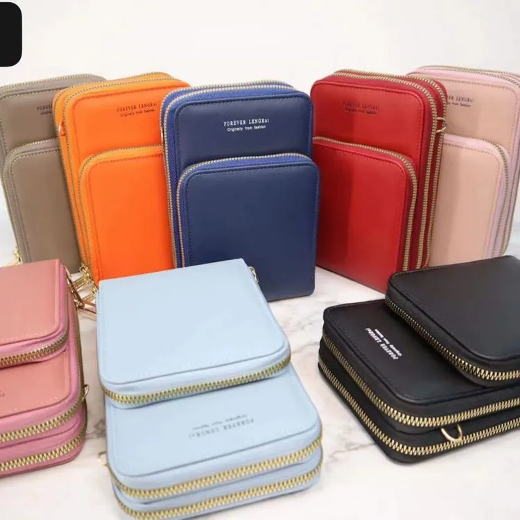 Bolsa feminina carteira porta celular transversal tiracolo