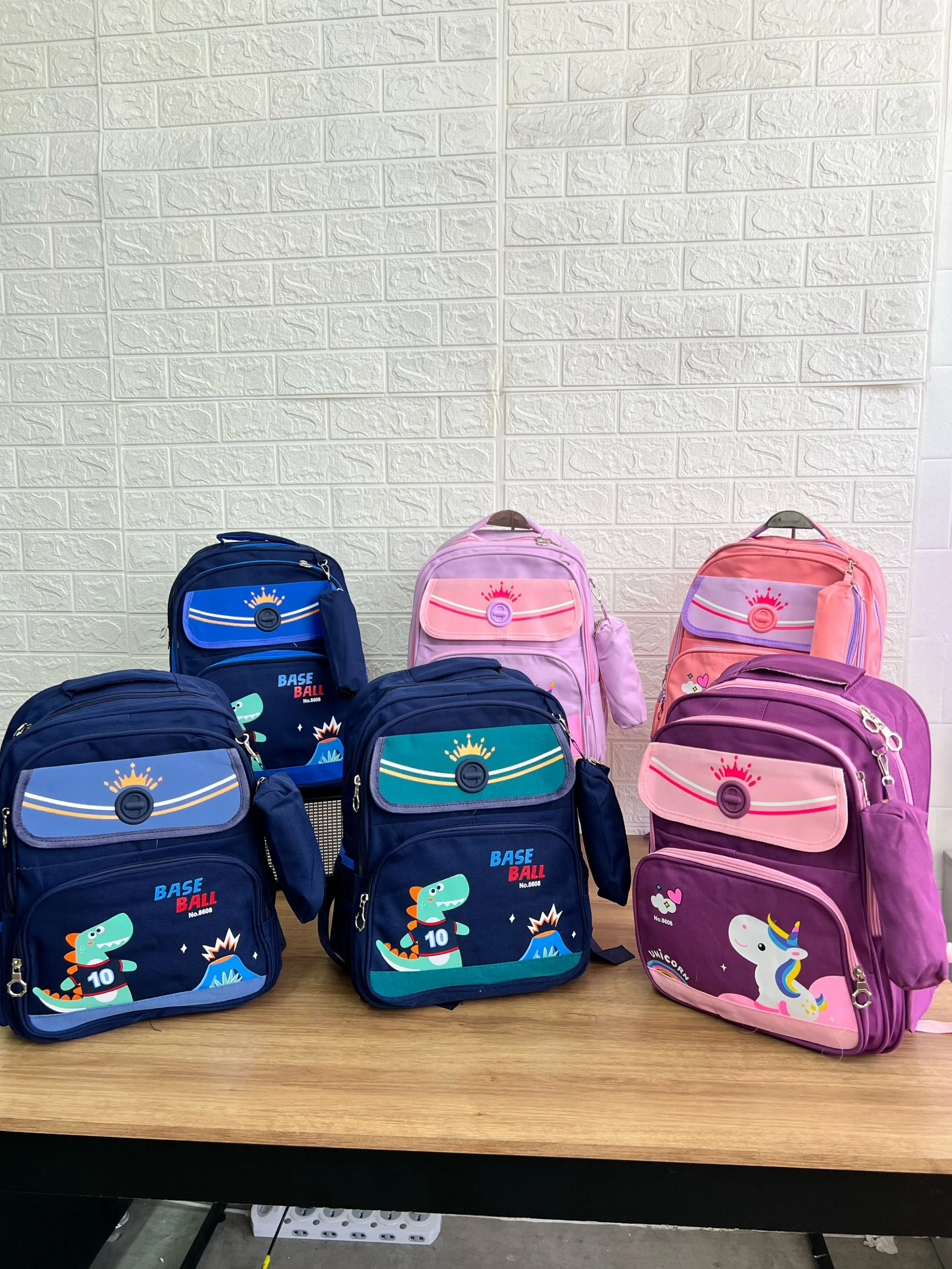 Mochila infantil com estojo mochila escolar viagem impermeável de grande capacida