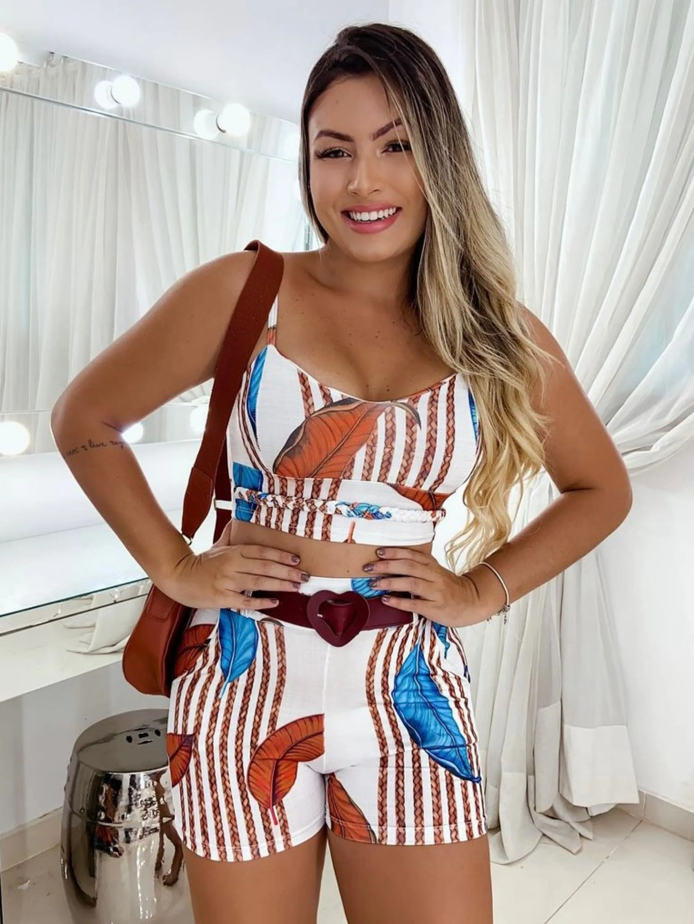 Conjunto feminino fashion moda blogueirinha fashion