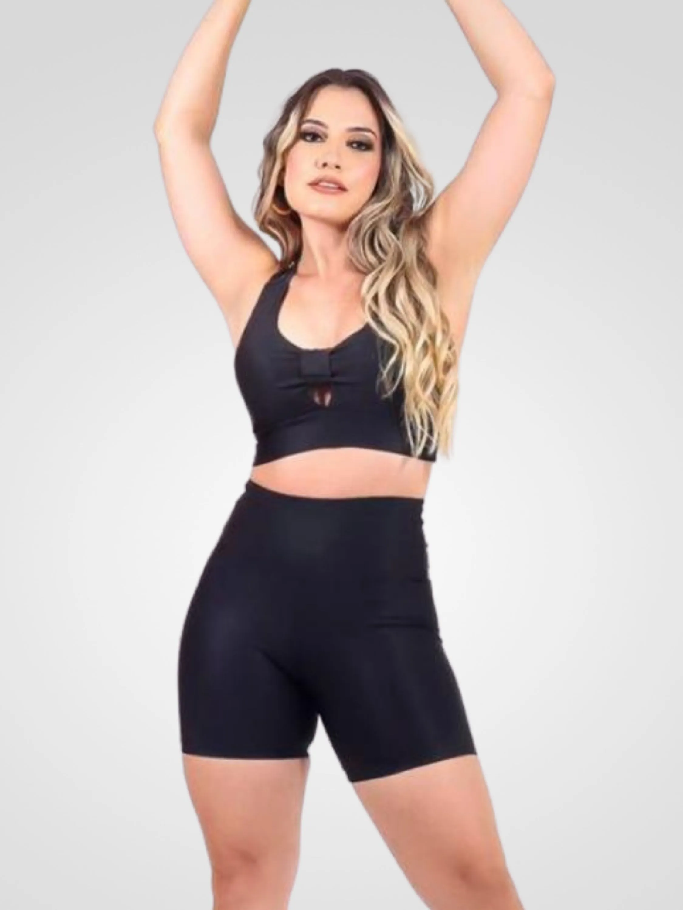 Conjunto feminino de academia zero transparência