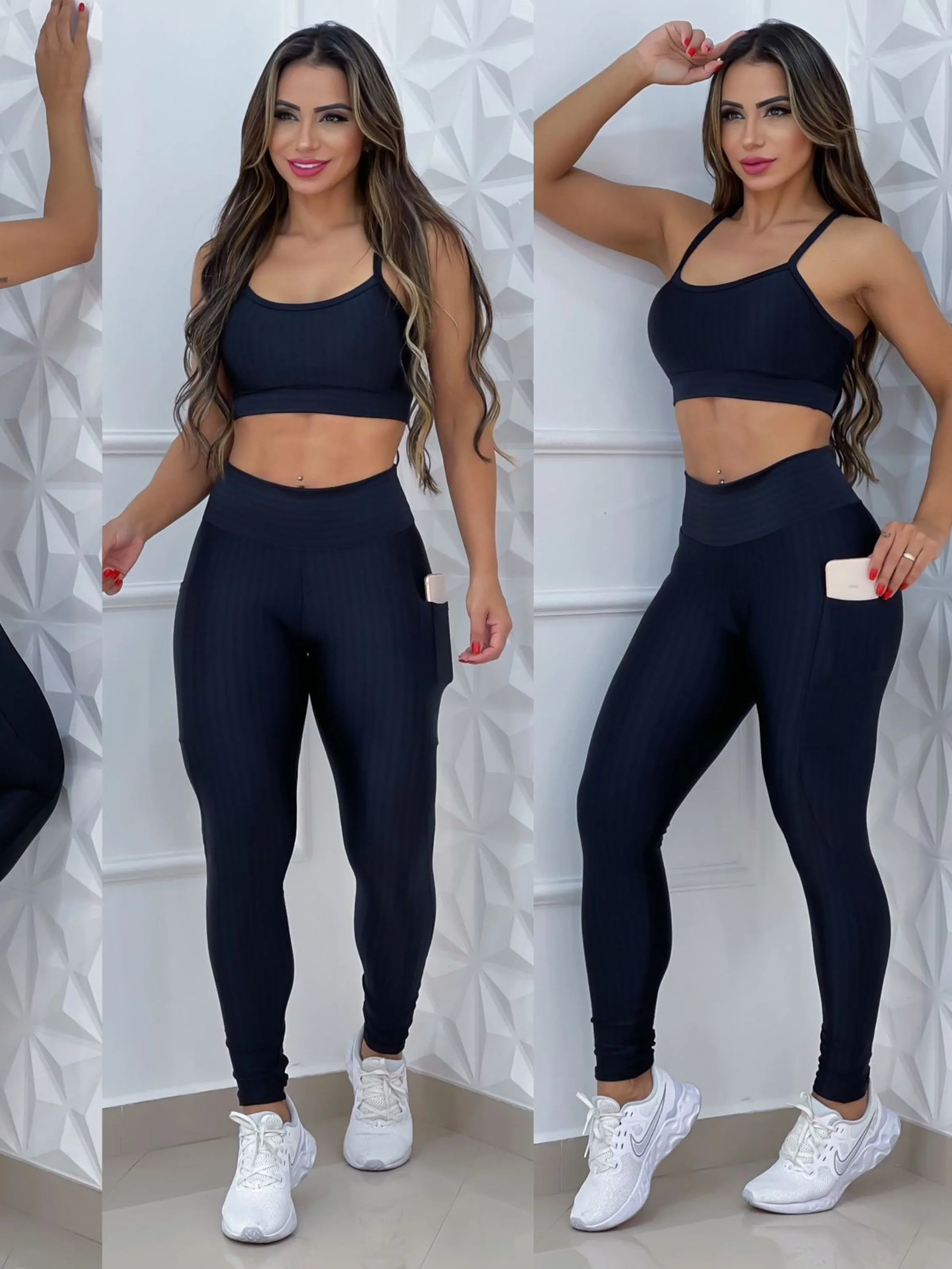 Legging 3d com bolso para celular