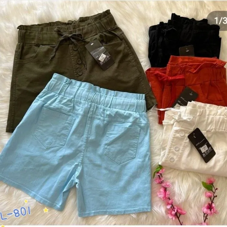 Short com elastano Flora 801