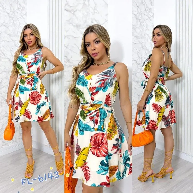 Vestido curto com bojo Flora 6143