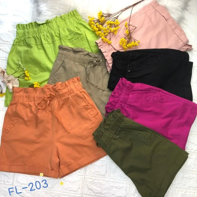 Short de sarja com elastano Flora E-203