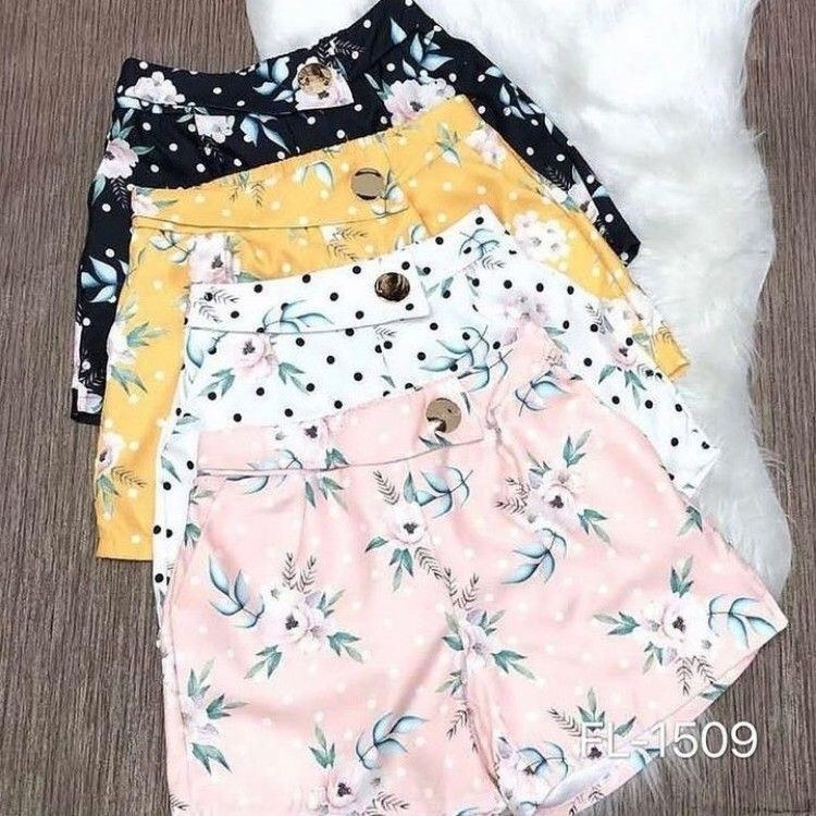 Short estampado promocao flora 150