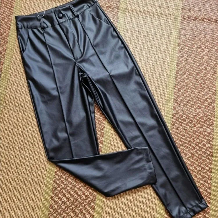 Calça de couro com elastano FL-73 Flora