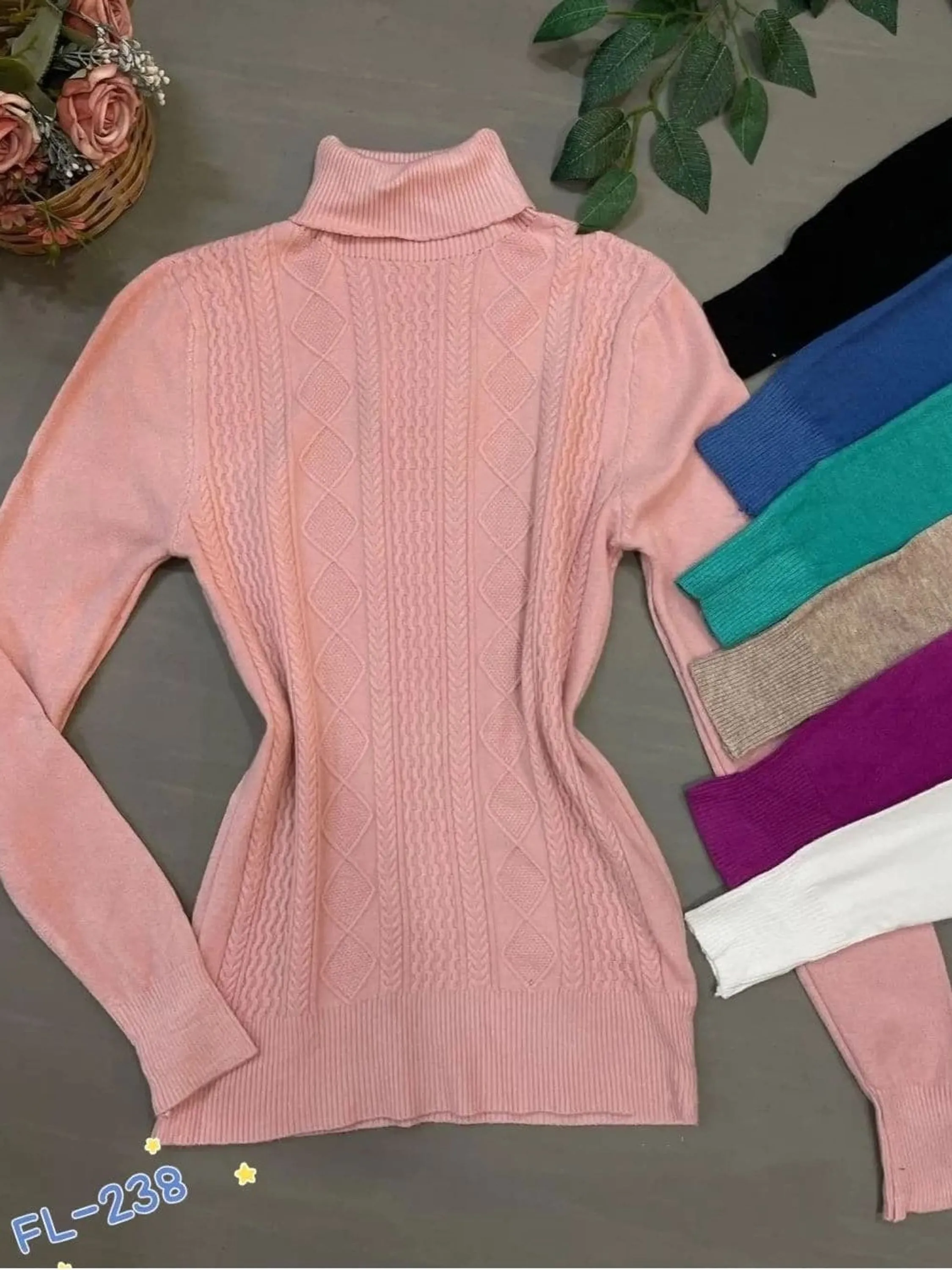 Blusa modal de lã importsdo  Flora 238