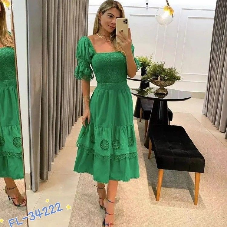 Vestido com leise Flora - Flora | ZAX