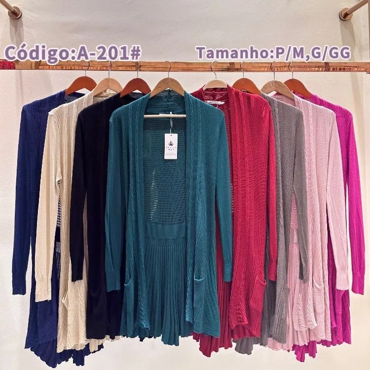 Casaco Cardigan com bolso importado  Flora 201