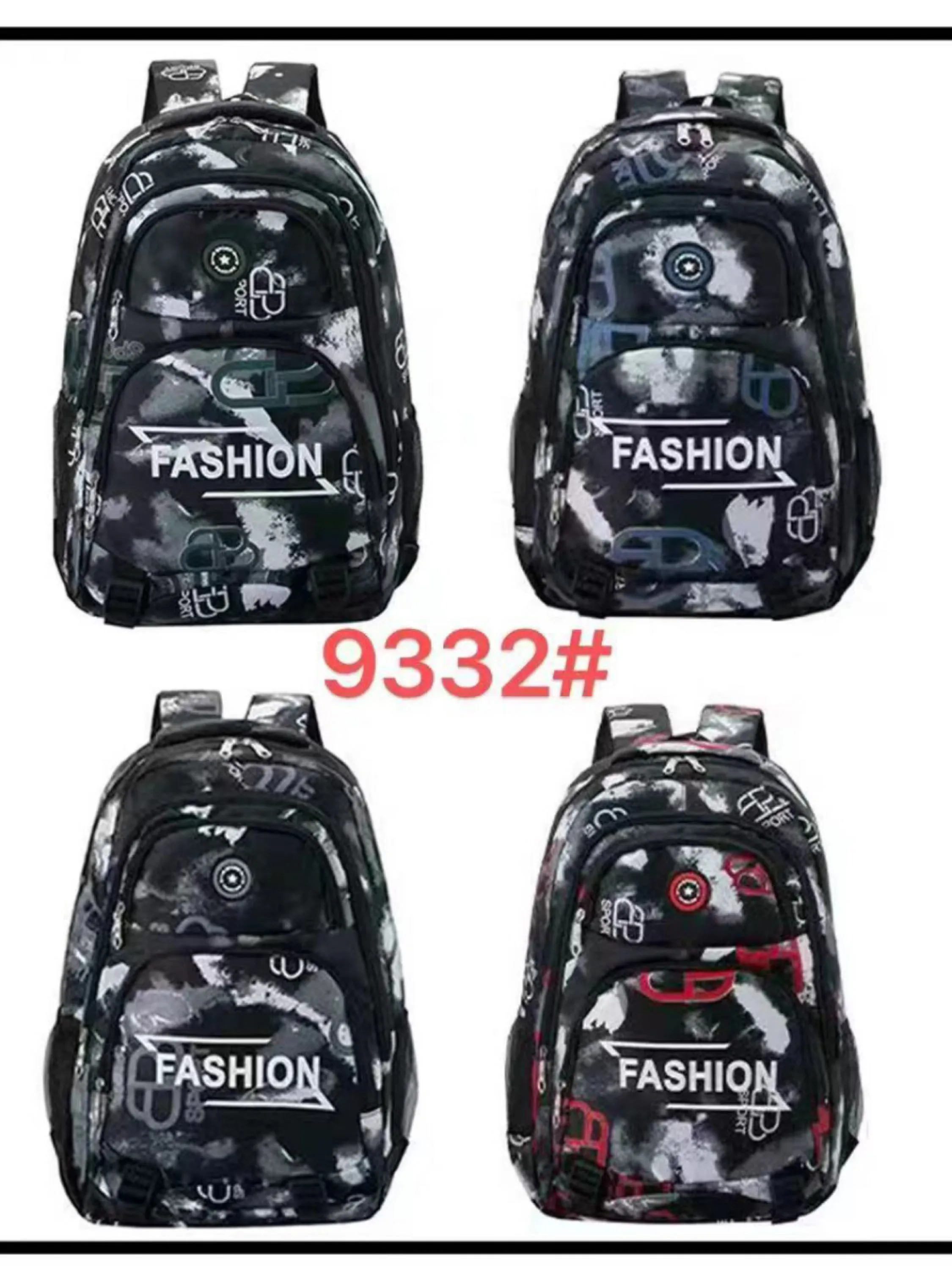 9332 Mochilas Fashion Grande capacidade à prova d'água