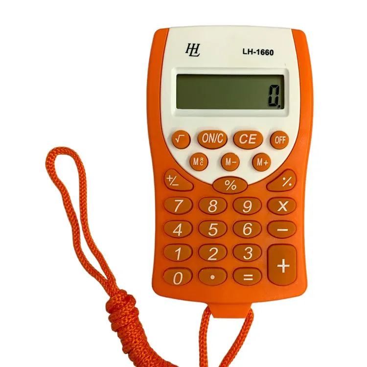 Mini Calculadora de Bolso com Cordão 8 Dígitos