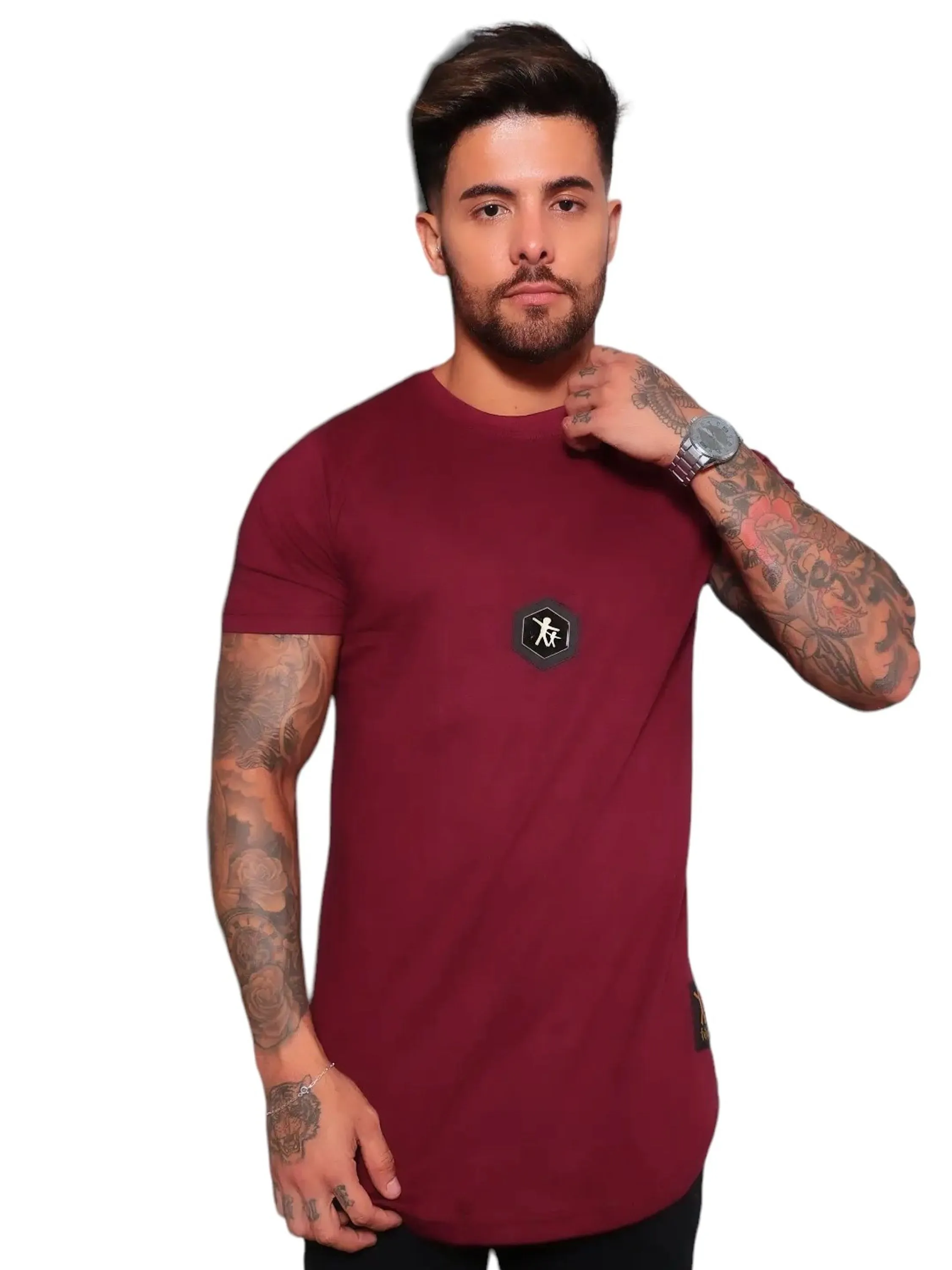 Camiseta básica longline